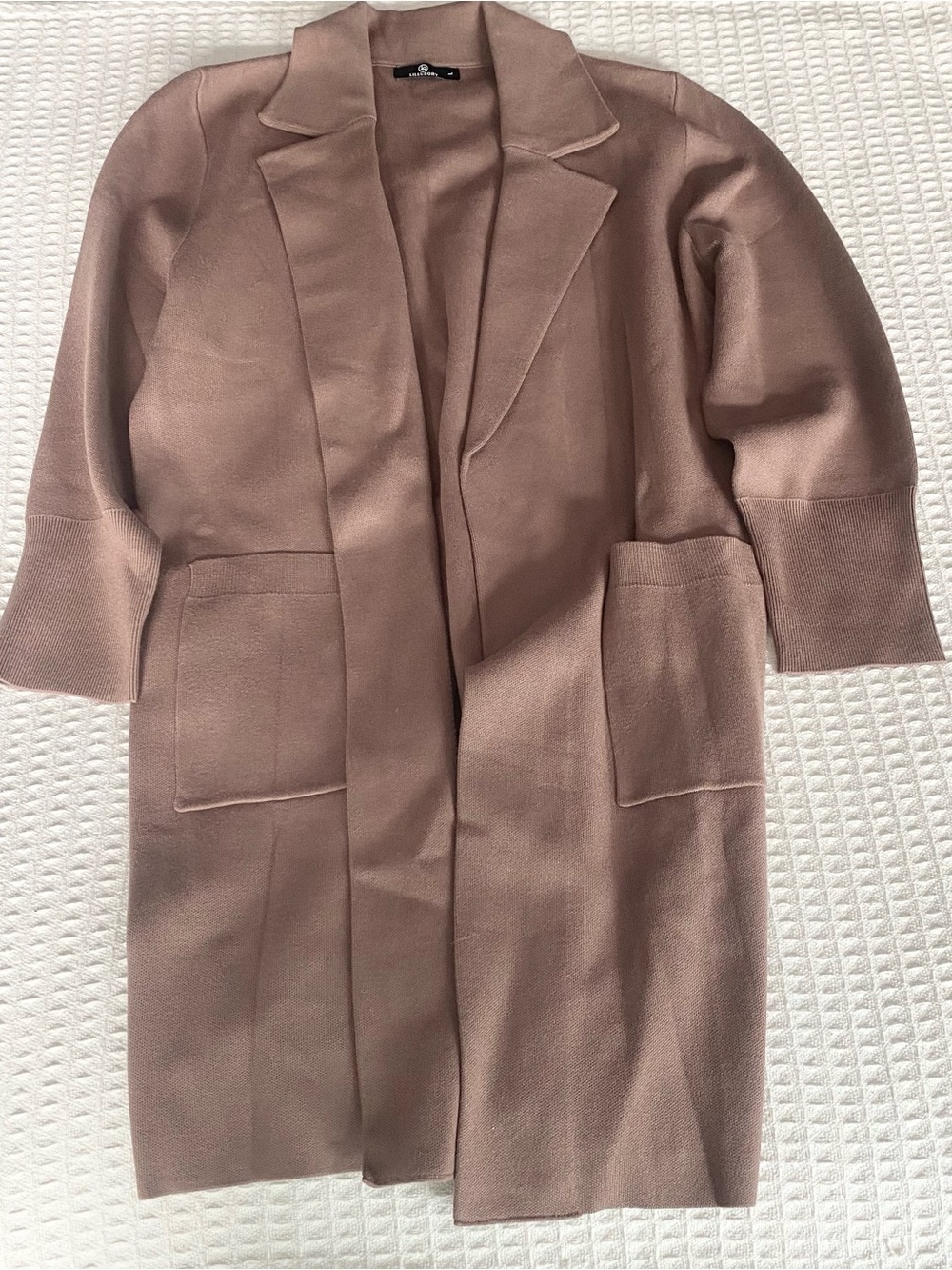 Lillusory Dusty brown Open-Front sweater Coat size Large